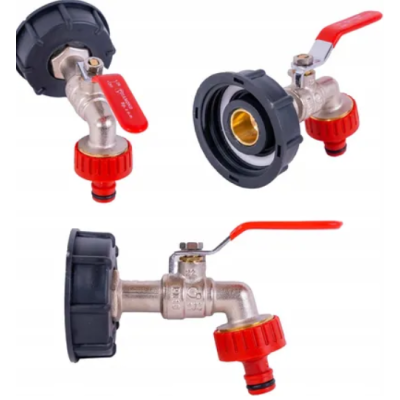 Zawór kulowy z szybkozłączką na wąż ogrodowy | IBC 3/4''